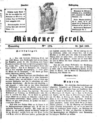 Münchener Herold Donnerstag 29. Juli 1852