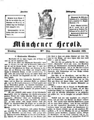 Münchener Herold Dienstag 30. November 1852