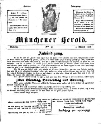 Münchener Herold Dienstag 4. Januar 1853