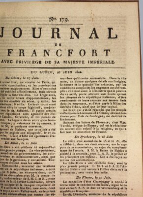 Journal de Francfort Montag 28. Juni 1802