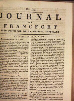 Journal de Francfort Donnerstag 1. Juli 1802