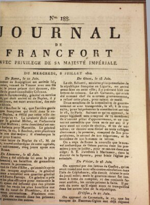 Journal de Francfort Mittwoch 7. Juli 1802