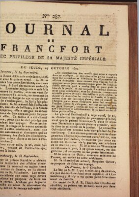 Journal de Francfort Donnerstag 14. Oktober 1802