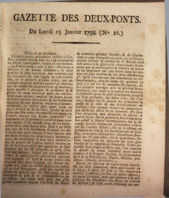 Gazette des Deux-Ponts Montag 15. Januar 1798