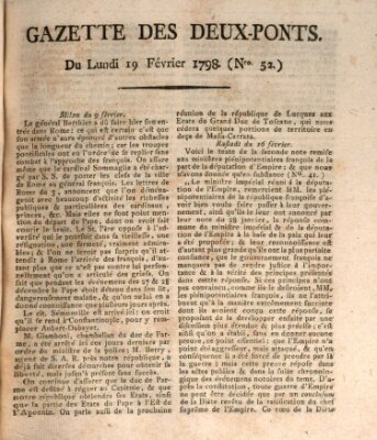 Gazette des Deux-Ponts Montag 19. Februar 1798