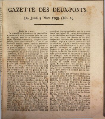 Gazette des Deux-Ponts Donnerstag 8. März 1798