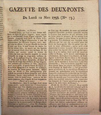 Gazette des Deux-Ponts Montag 12. März 1798