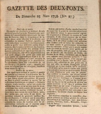 Gazette des Deux-Ponts Sonntag 25. März 1798