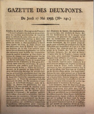 Gazette des Deux-Ponts Donnerstag 17. Mai 1798