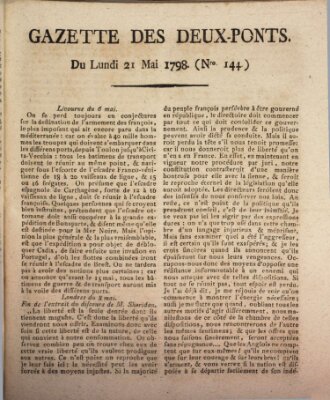 Gazette des Deux-Ponts Montag 21. Mai 1798