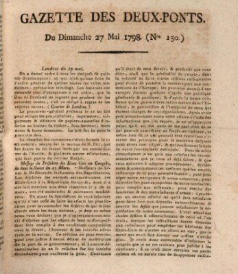 Gazette des Deux-Ponts Sonntag 27. Mai 1798