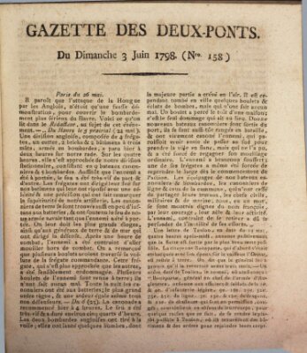 Gazette des Deux-Ponts Sonntag 3. Juni 1798