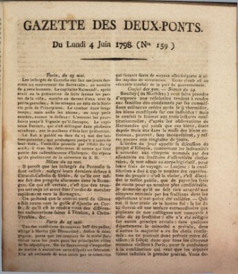 Gazette des Deux-Ponts Montag 4. Juni 1798