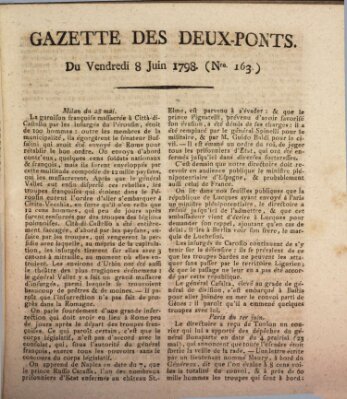 Gazette des Deux-Ponts Freitag 8. Juni 1798