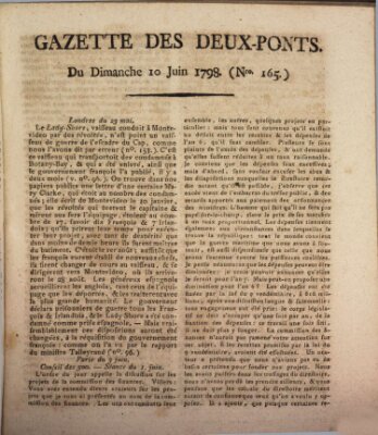 Gazette des Deux-Ponts Sonntag 10. Juni 1798