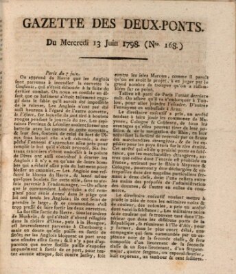 Gazette des Deux-Ponts Mittwoch 13. Juni 1798