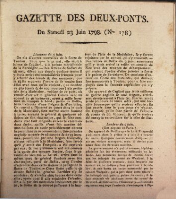 Gazette des Deux-Ponts Samstag 23. Juni 1798