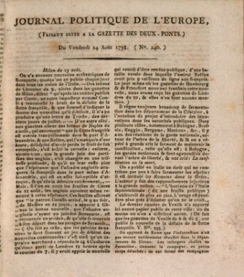 Journal politique de l'Europe (Gazette des Deux-Ponts) Freitag 24. August 1798