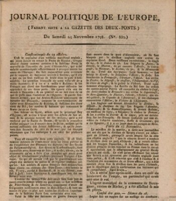 Journal politique de l'Europe (Gazette des Deux-Ponts) Samstag 24. November 1798