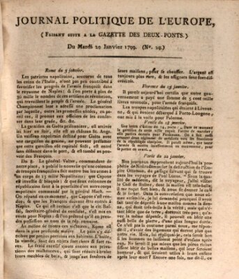 Journal politique de l'Europe (Gazette des Deux-Ponts) Dienstag 29. Januar 1799