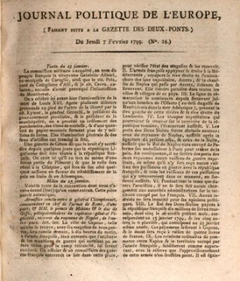 Journal politique de l'Europe (Gazette des Deux-Ponts) Donnerstag 7. Februar 1799