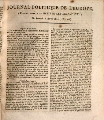 Journal politique de l'Europe (Gazette des Deux-Ponts) Samstag 6. April 1799