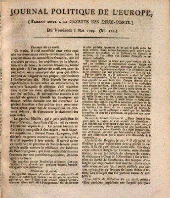 Journal politique de l'Europe (Gazette des Deux-Ponts) Freitag 3. Mai 1799