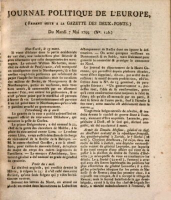 Journal politique de l'Europe (Gazette des Deux-Ponts) Dienstag 7. Mai 1799