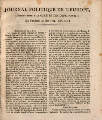 Journal politique de l'Europe (Gazette des Deux-Ponts) Freitag 24. Mai 1799