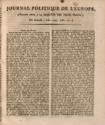 Journal politique de l'Europe (Gazette des Deux-Ponts) Samstag 1. Juni 1799