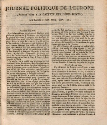 Journal politique de l'Europe (Gazette des Deux-Ponts) Montag 3. Juni 1799