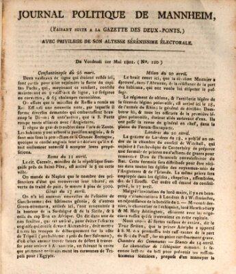 Journal politique de Mannheim (Gazette des Deux-Ponts) Freitag 1. Mai 1801