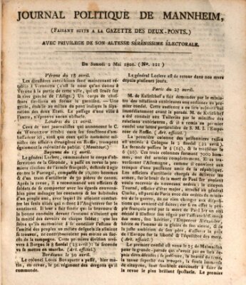 Journal politique de Mannheim (Gazette des Deux-Ponts) Samstag 2. Mai 1801