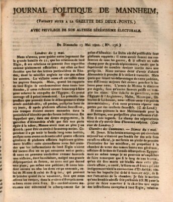 Journal politique de Mannheim (Gazette des Deux-Ponts) Sonntag 17. Mai 1801