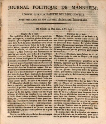 Journal politique de Mannheim (Gazette des Deux-Ponts) Samstag 23. Mai 1801