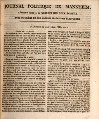 Journal politique de Mannheim (Gazette des Deux-Ponts) Mittwoch 12. August 1801