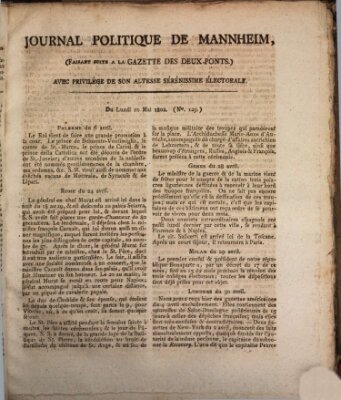 Journal politique de Mannheim (Gazette des Deux-Ponts) Montag 10. Mai 1802