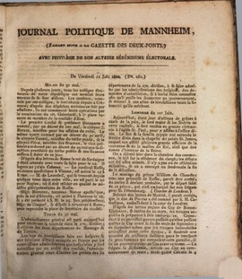 Journal politique de Mannheim (Gazette des Deux-Ponts) Freitag 11. Juni 1802