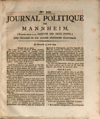 Journal politique de Mannheim (Gazette des Deux-Ponts) Mittwoch 13. April 1803