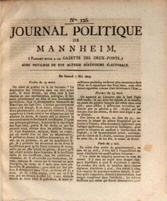 Journal politique de Mannheim (Gazette des Deux-Ponts) Samstag 7. Mai 1803