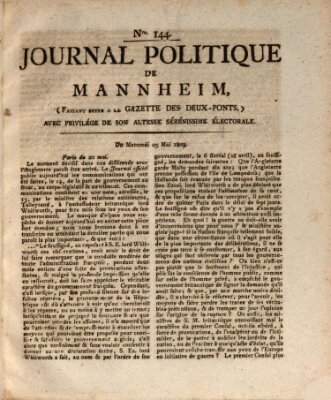 Journal politique de Mannheim (Gazette des Deux-Ponts) Mittwoch 25. Mai 1803