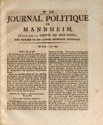 Journal politique de Mannheim (Gazette des Deux-Ponts) Dienstag 7. Juni 1803