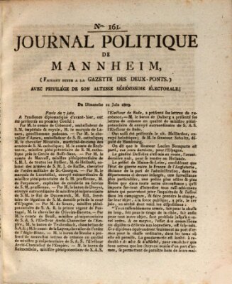 Journal politique de Mannheim (Gazette des Deux-Ponts) Sonntag 12. Juni 1803