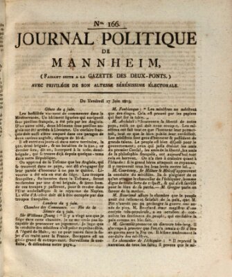 Journal politique de Mannheim (Gazette des Deux-Ponts) Freitag 17. Juni 1803
