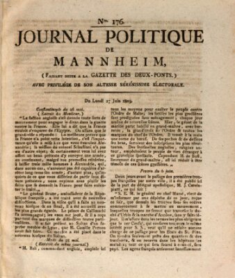 Journal politique de Mannheim (Gazette des Deux-Ponts) Montag 27. Juni 1803