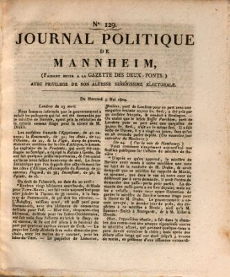 Journal politique de Mannheim (Gazette des Deux-Ponts) Mittwoch 9. Mai 1804