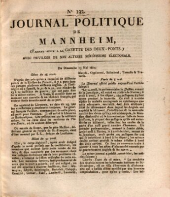 Journal politique de Mannheim (Gazette des Deux-Ponts) Sonntag 13. Mai 1804