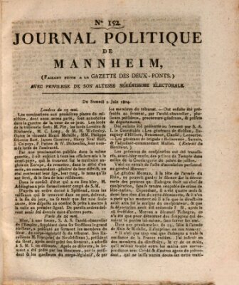 Journal politique de Mannheim (Gazette des Deux-Ponts) Samstag 2. Juni 1804
