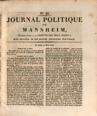 Journal politique de Mannheim (Gazette des Deux-Ponts) Donnerstag 28. März 1805