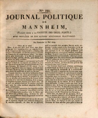 Journal politique de Mannheim (Gazette des Deux-Ponts) Sonntag 12. Mai 1805